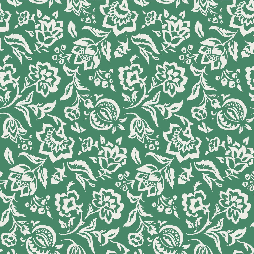 Hampton Court Unpasted Wallpaper - Forest Green