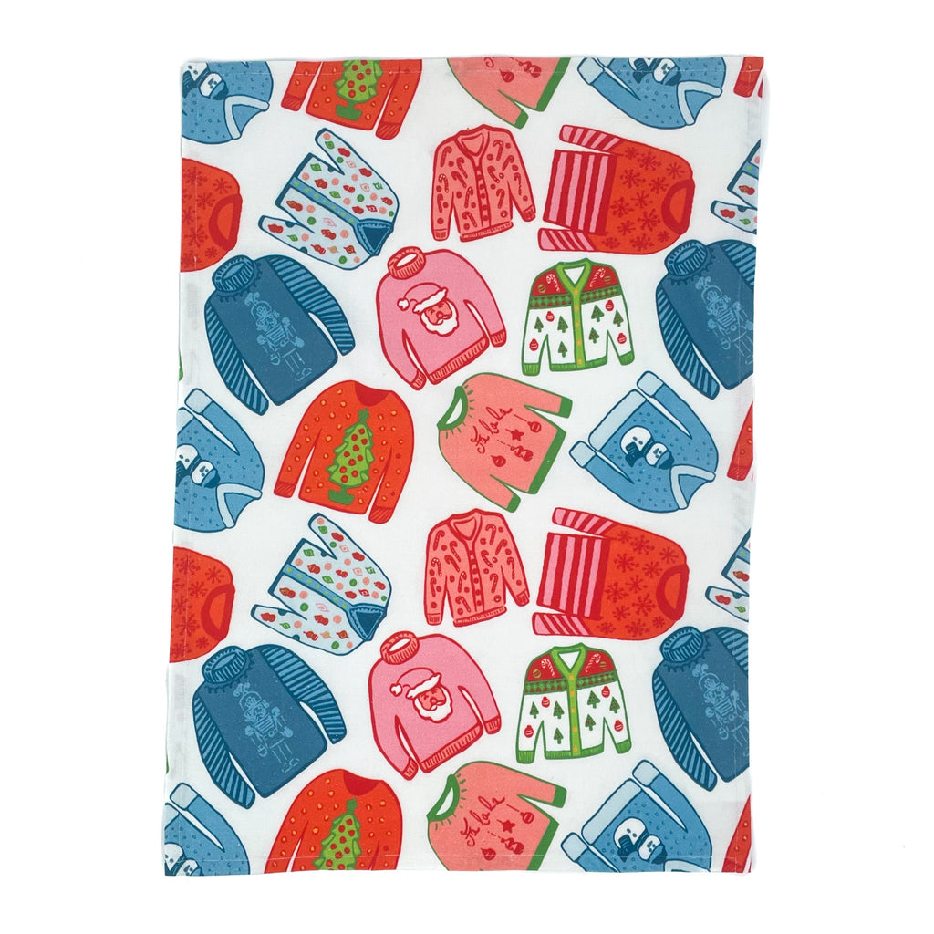 Holiday Sweaters Christmas Tea Towel/Dish Towel/Guest Towel