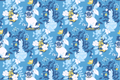 Imperial Palace Fabric - Island Blue