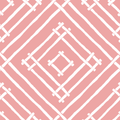 Island House Bamboo Trellis Fabric - Southampton Pink