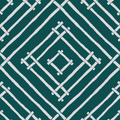 Island House Bamboo Trellis Fabric - Marrakech Green