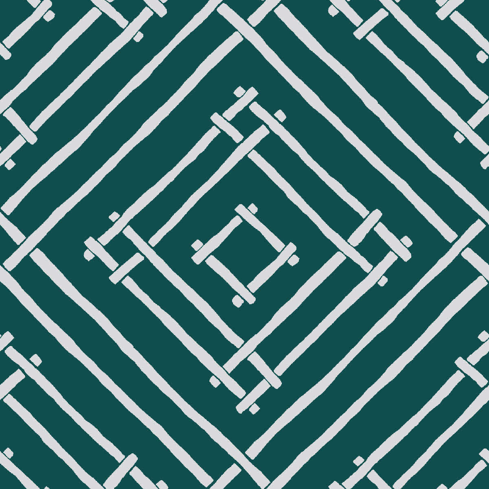 Island House Bamboo Trellis Fabric - Marrakech Green
