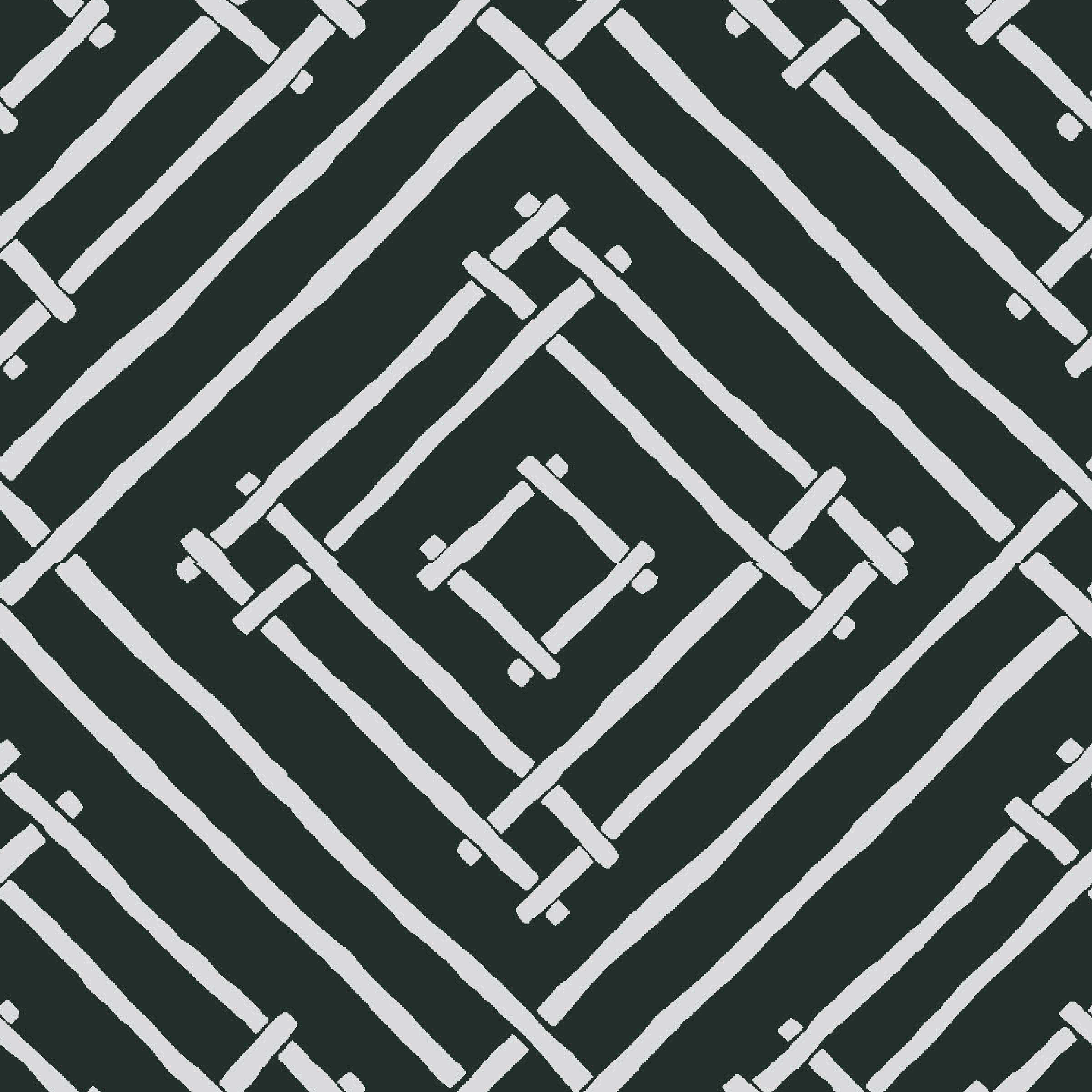 Island House Bamboo Trellis Fabric - Nightfall