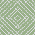 Island House Bamboo Trellis Fabric - Celery Green