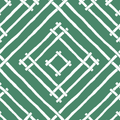 Island House Bamboo Trellis Fabric - Forest Green