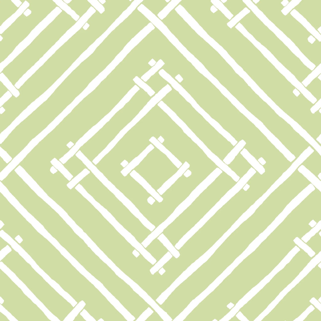 Island House Unpasted Wallpaper - Meadow Green