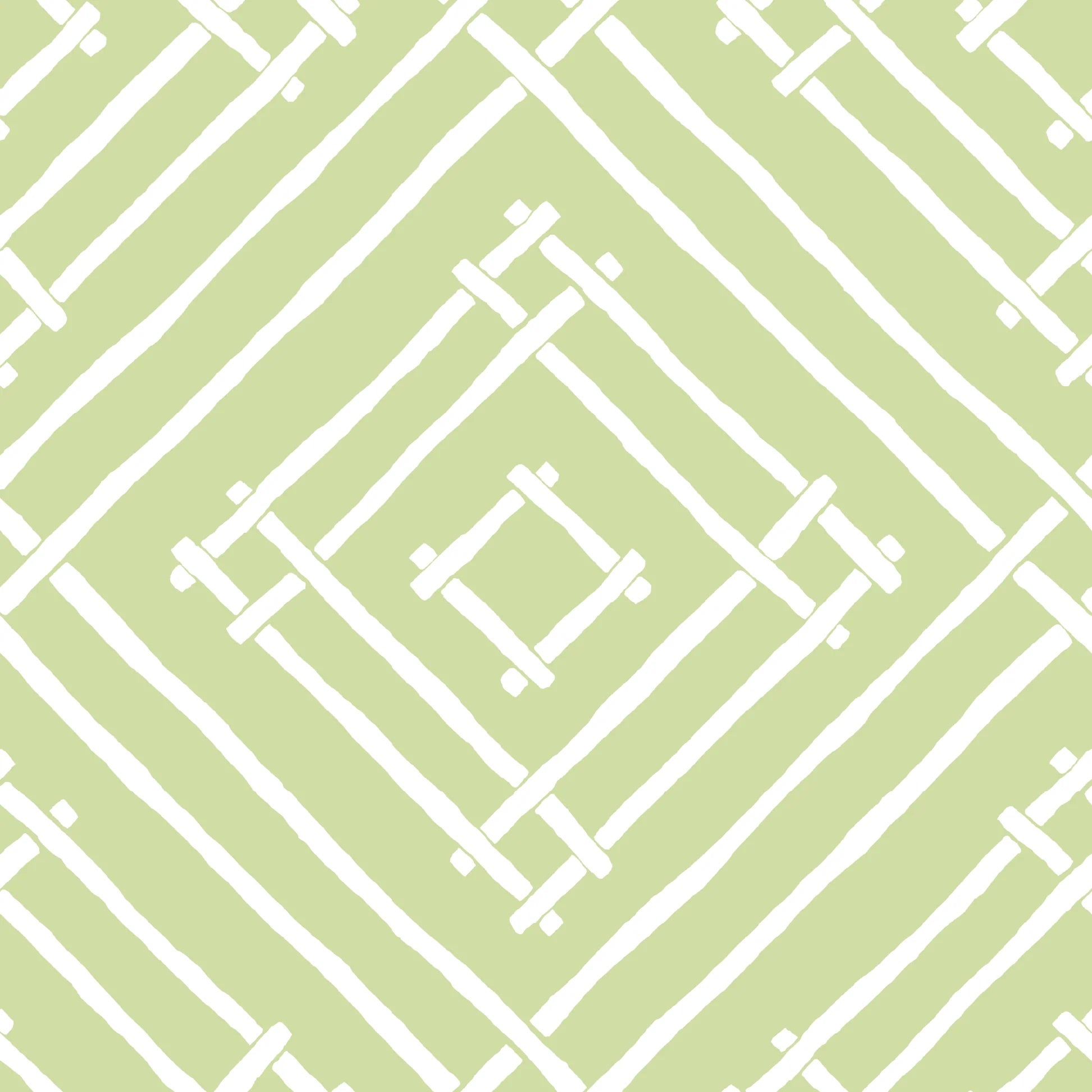 Island House Unpasted Wallpaper - Meadow Green