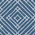 Island House Unpasted Wallpaper - Ocean Blue