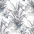 Jungle Road Palm Leaf Unpasted Wallpaper - Oyster Grey