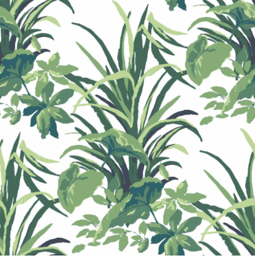 Jungle Road Palm Leaf Unpasted Wallpaper - Palm Green