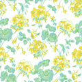 Cottage Grove Geranium Fabric - Lemon Grove Yellow
