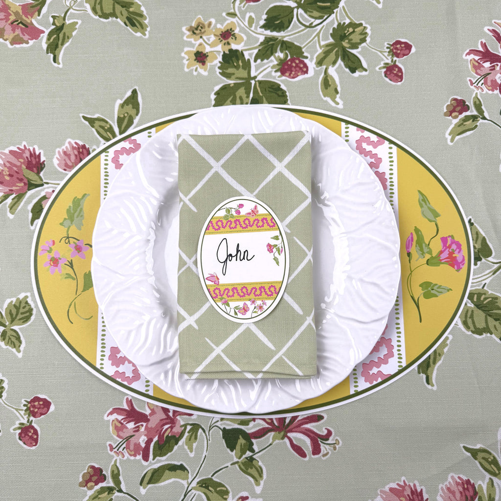 Die-Cut Yellow Easter Egg Paper Placemats, Set of 12