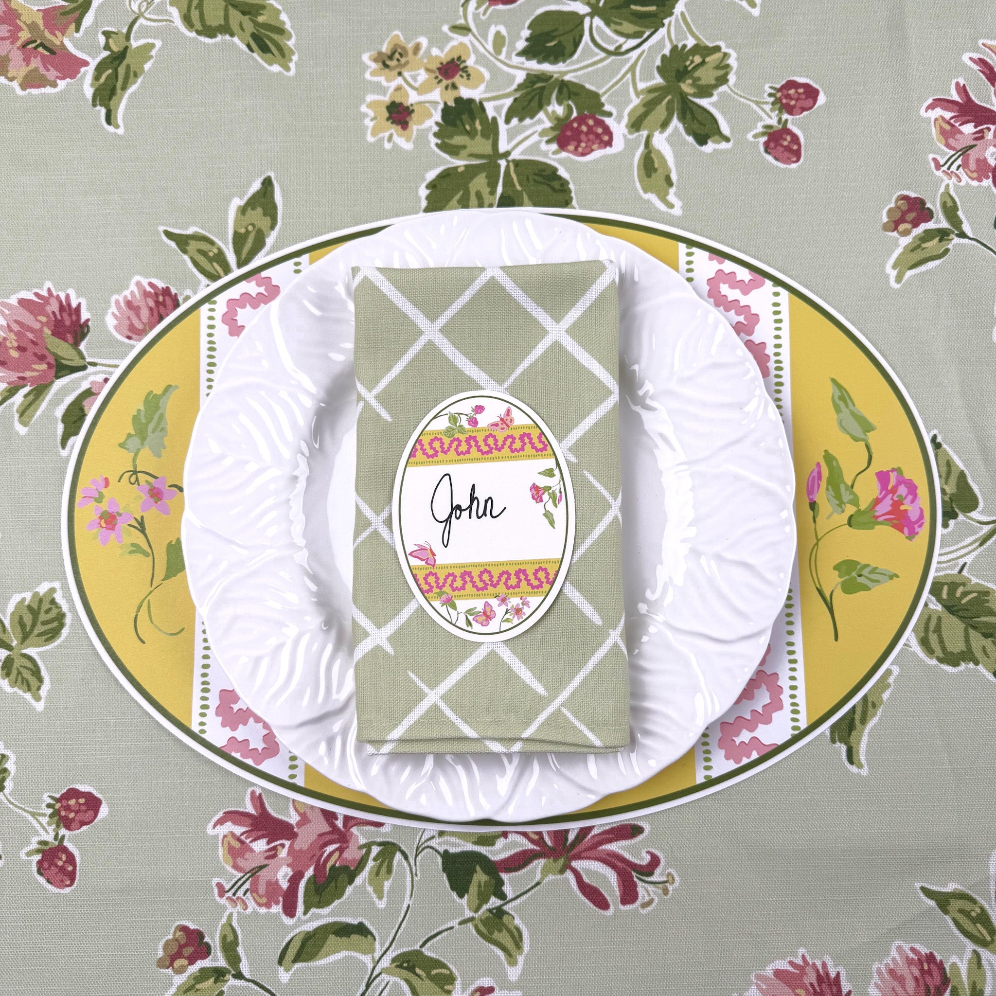 Die-Cut Yellow Easter Egg Paper Placemats, Set of 12
