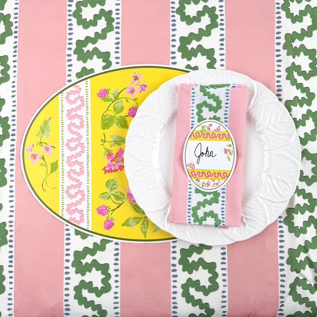 Die-Cut Yellow Easter Egg Paper Placemats, Set of 12