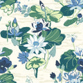 Lily Pond Lane Unpasted Wallpaper - Oyster Blue