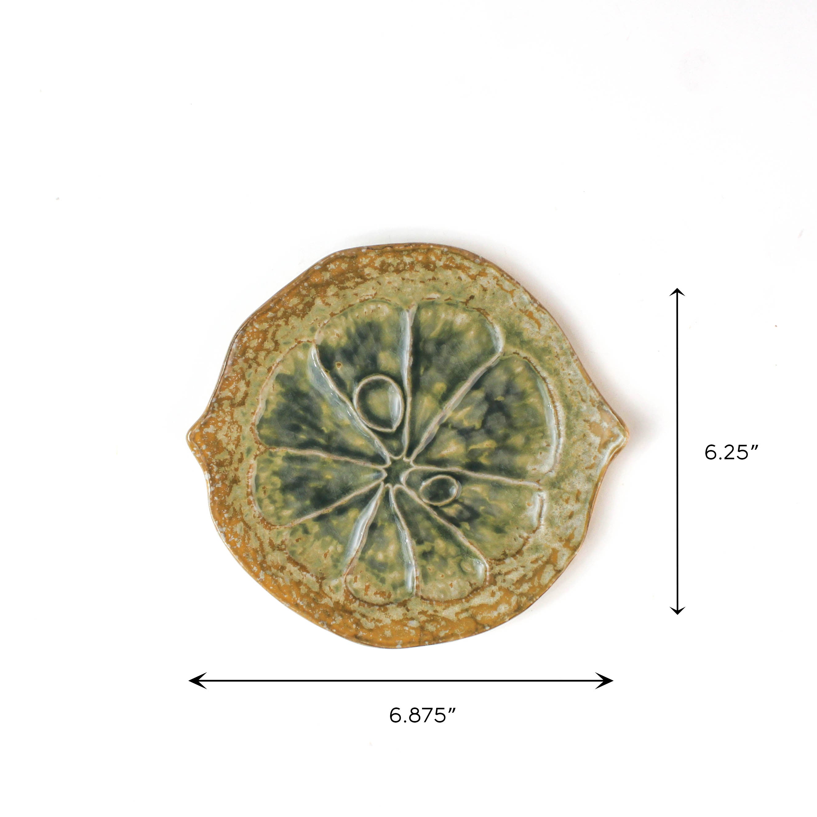Ceramic Citrus Plates, Set of 3
