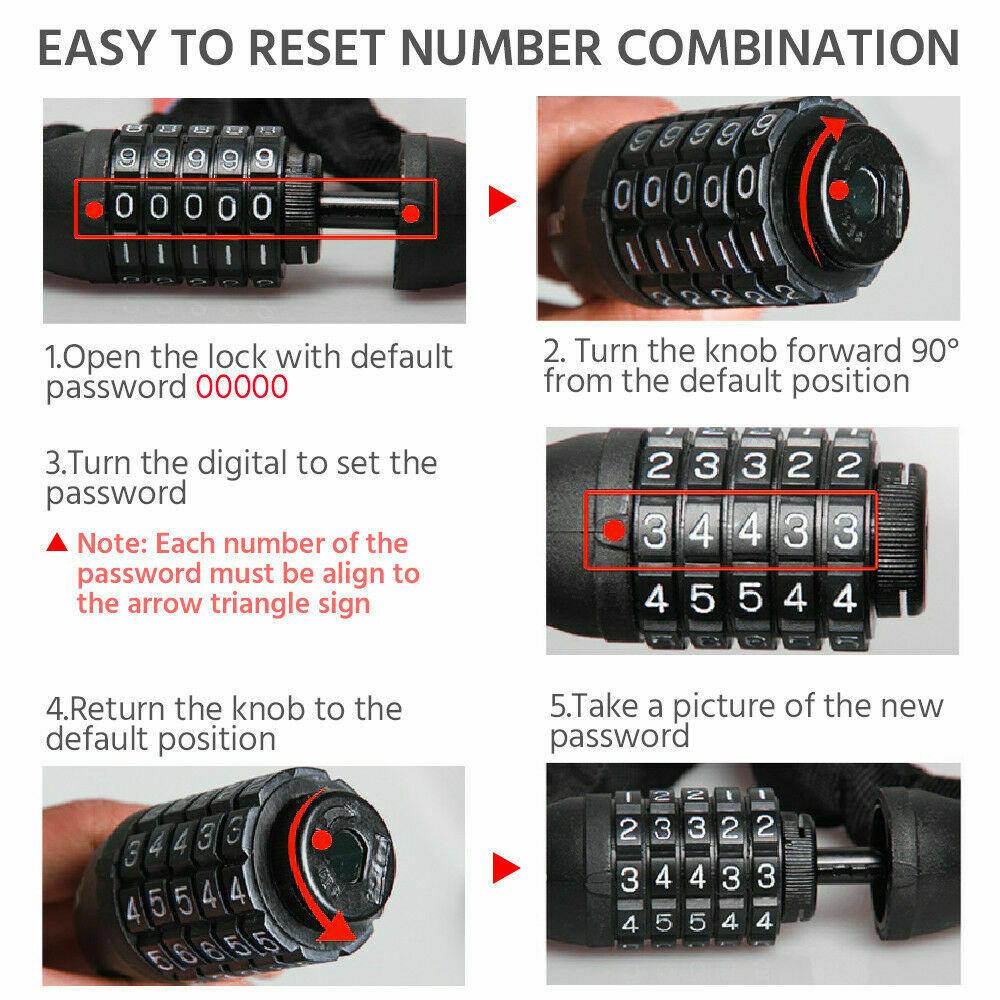 VTUVIA Bicycle Combination Lock