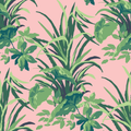 Jungle Road Palm Leaf Fabric - Bahama Pink