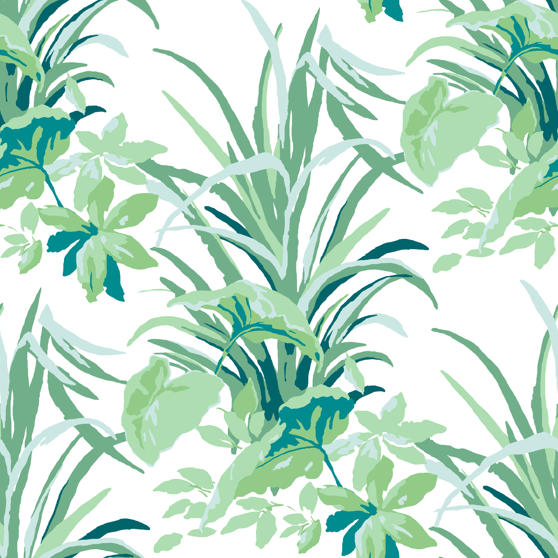 Jungle Road Palm Leaf Fabric - Barbados Green