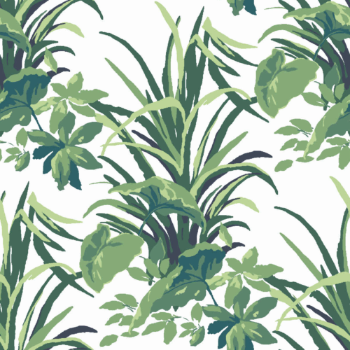 Jungle Road Palm Leaf Fabric - Palm Green