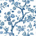 Temple Garden Unpasted Chinoiserie Wallpaper - All Over Blue