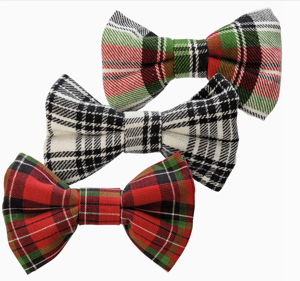 Royal Stewart Red/Green - Plaid Dog/Cat Bowties, Medium/Large