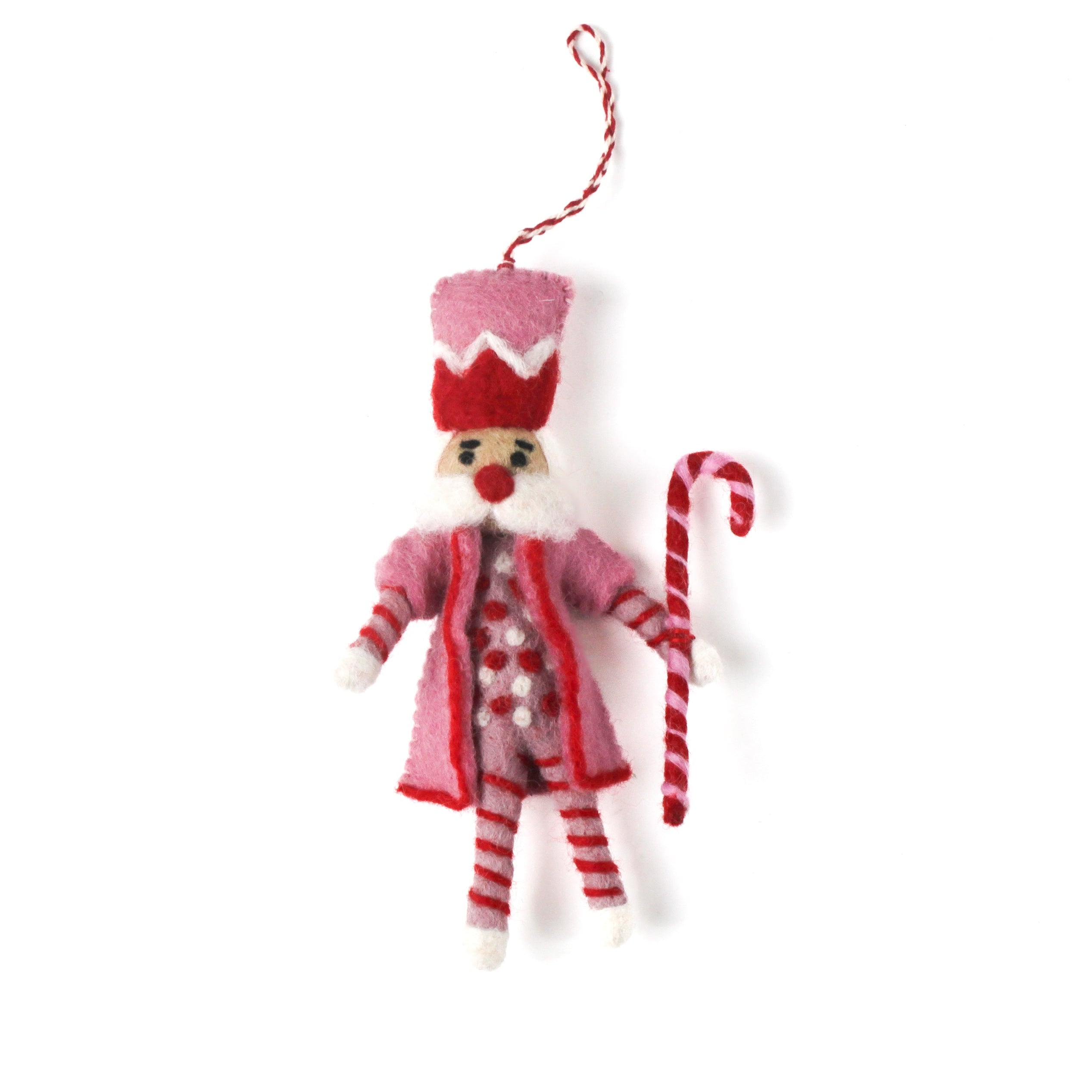 Felt Nutcracker Christmas Ornaments, Set of 3