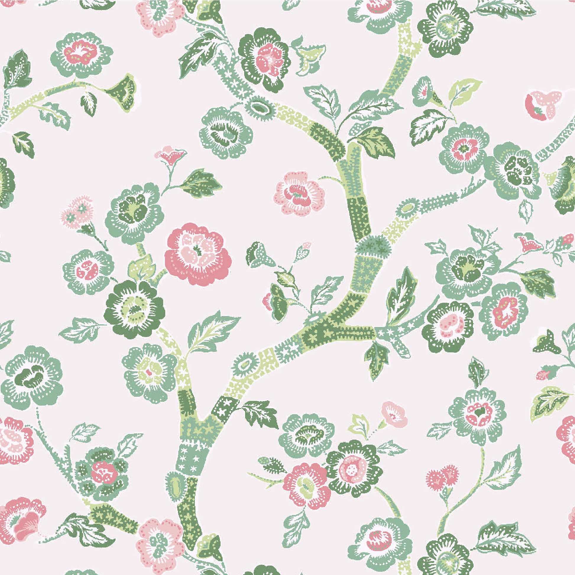 Temple Garden Unpasted Chinoiserie Wallpaper - Celadon Green