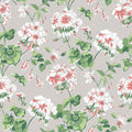 Cottage Grove Unpasted Geranium Wallpaper - Oyster Grey