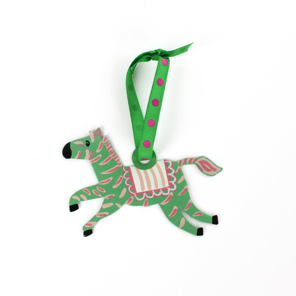Hand-Painted Animal Christmas Ornaments, Set of 5