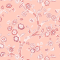 Temple Garden Chinoiserie Fabric - Shell Pink