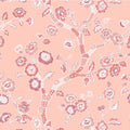 Temple Garden Unpasted Chinoiserie Wallpaper - Shell Pink