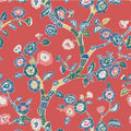 Temple Garden Unpasted Chinoiserie Wallpaper - Lacquer Red