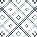 Island House Small Bamboo Trellis Unpasted Wallpaper - Navy Blue