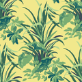 Jungle Road Palm Leaf Fabric - Summer Yellow