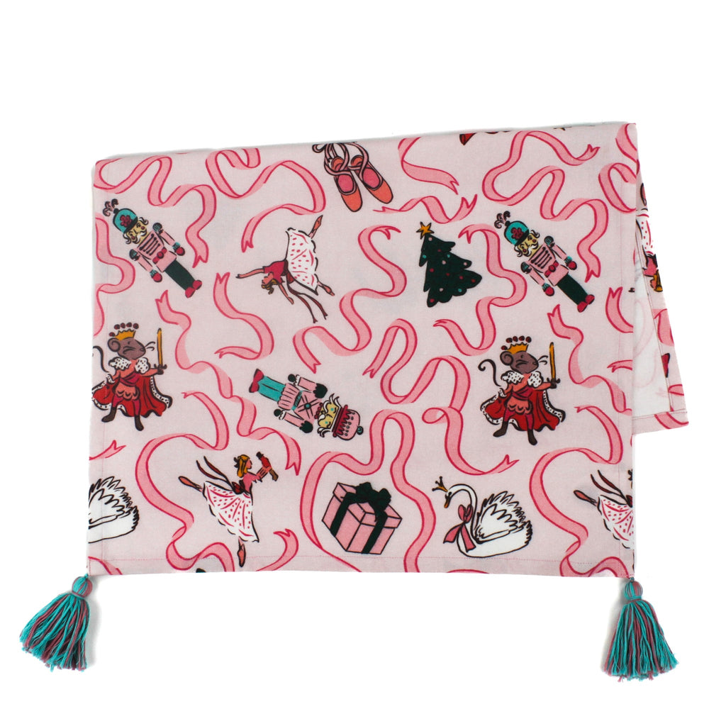 Nutcracker Ribbons Christmas Tea Towel/Dish Towel/Guest Towel