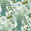 Old Peking Unpasted Chinoiserie Wallpaper - Celadon Green