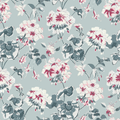 Cottage Grove Geranium Fabric - Periwinkle Blue