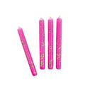 Pink Glitter Taper Candles, Set of 4
