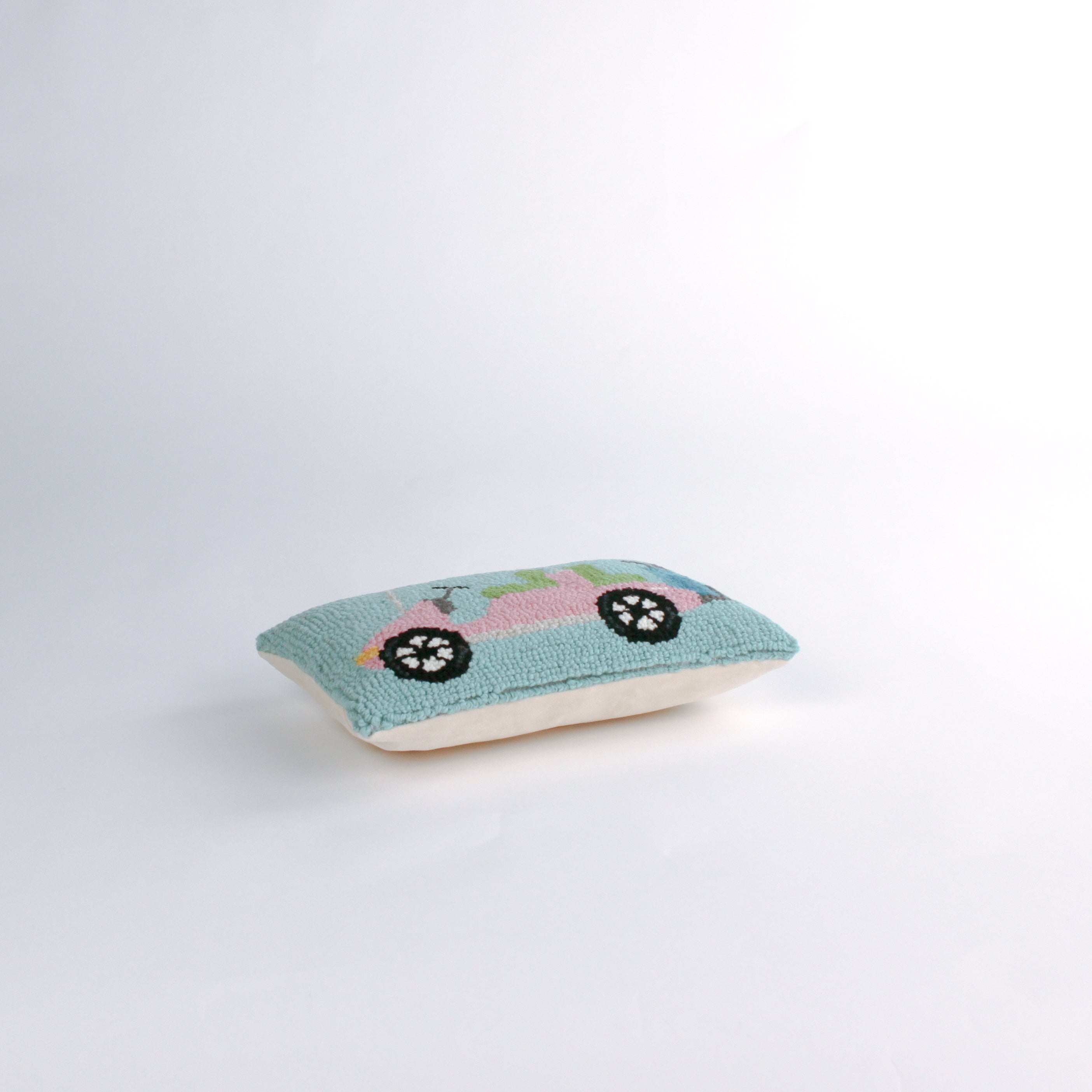 Pink Golf Cart Golf Pillow
