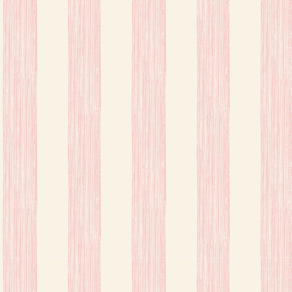 Georgica Unpasted Stripe Wallpaper - Rose Pink