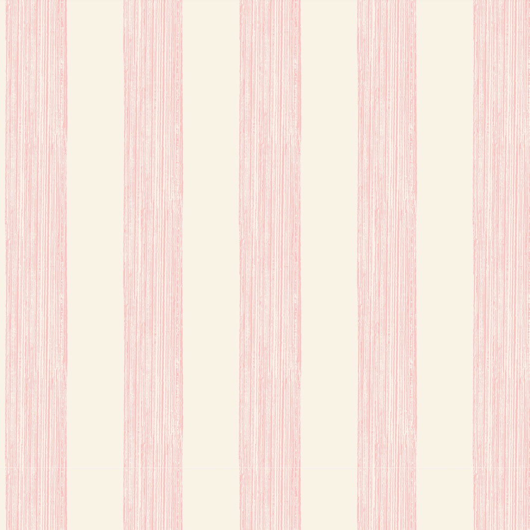 Georgica Unpasted Stripe Wallpaper - Rose Pink