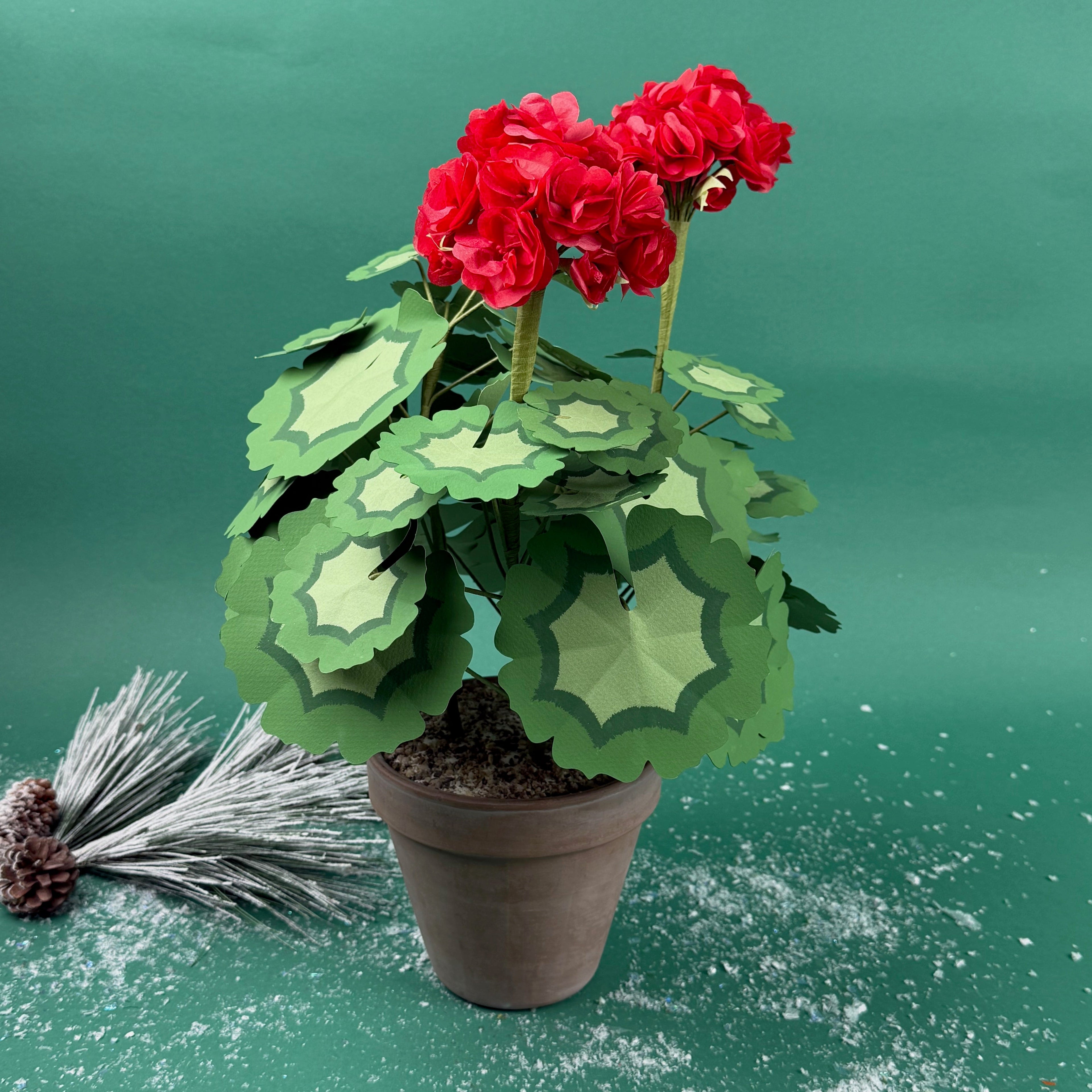 Paper Flower Pot Centerpiece