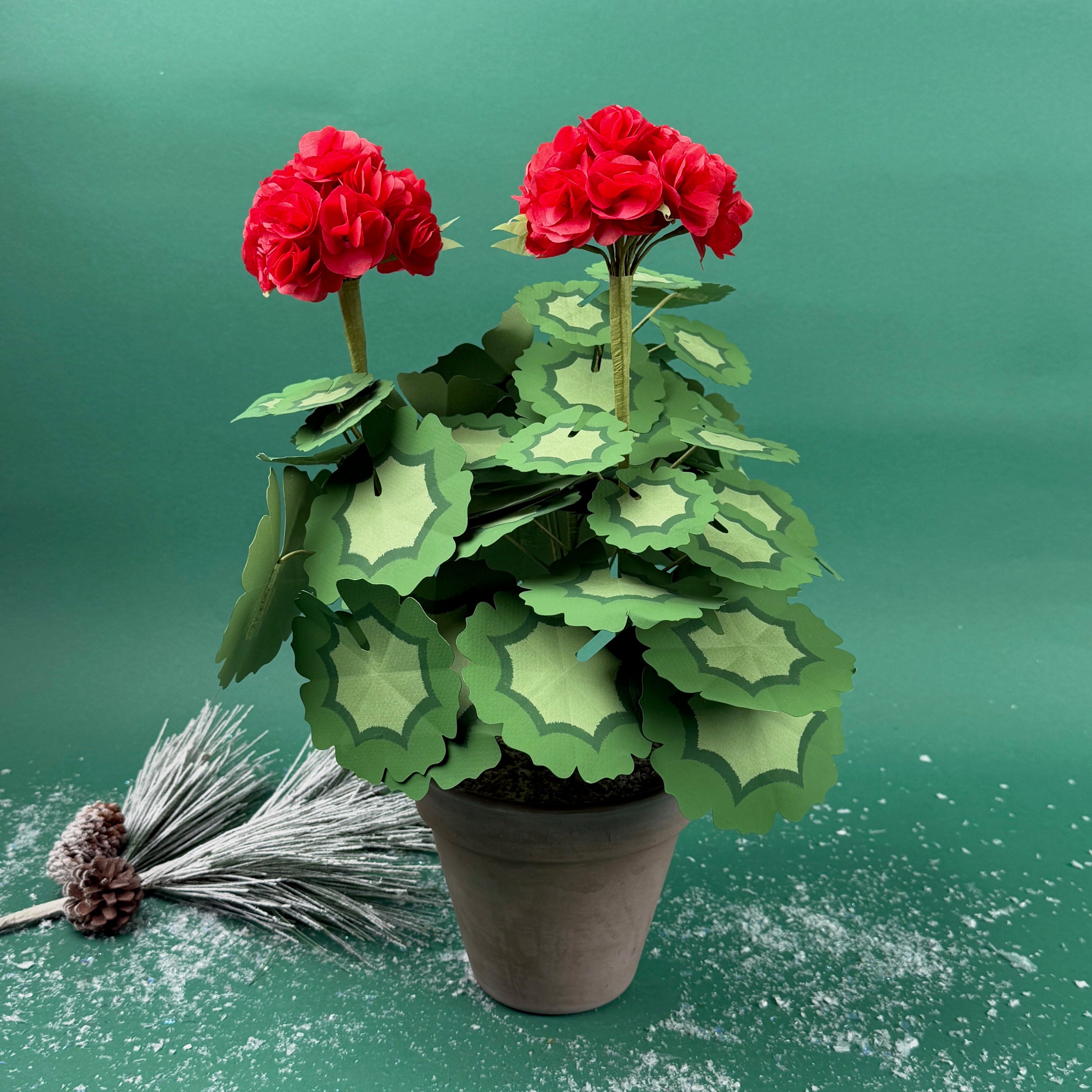 Paper Flower Pot Centerpiece