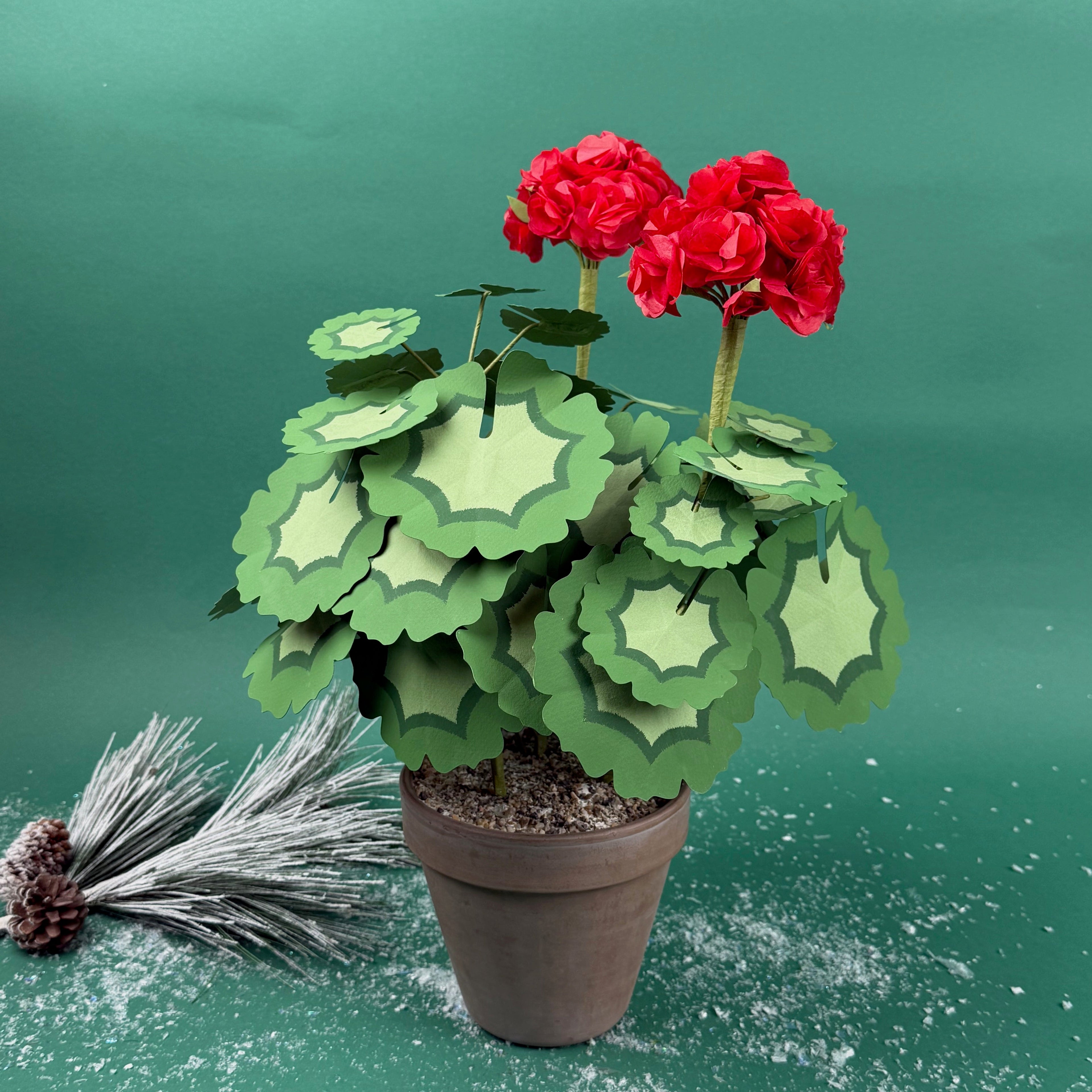Paper Flower Pot Centerpiece