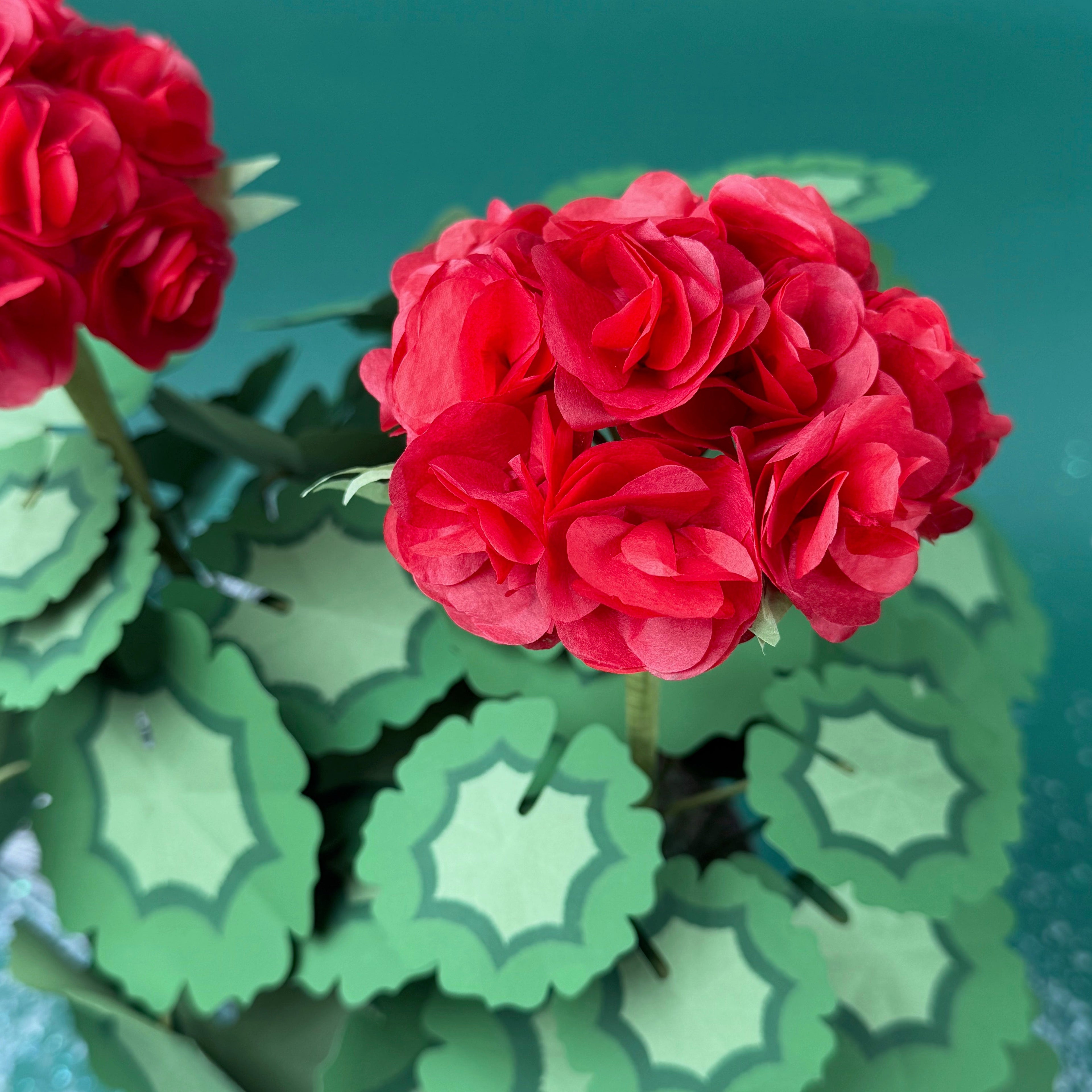 Paper Flower Pot Centerpiece