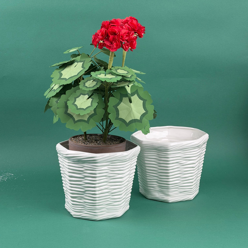 Paper Flower Pot Centerpiece