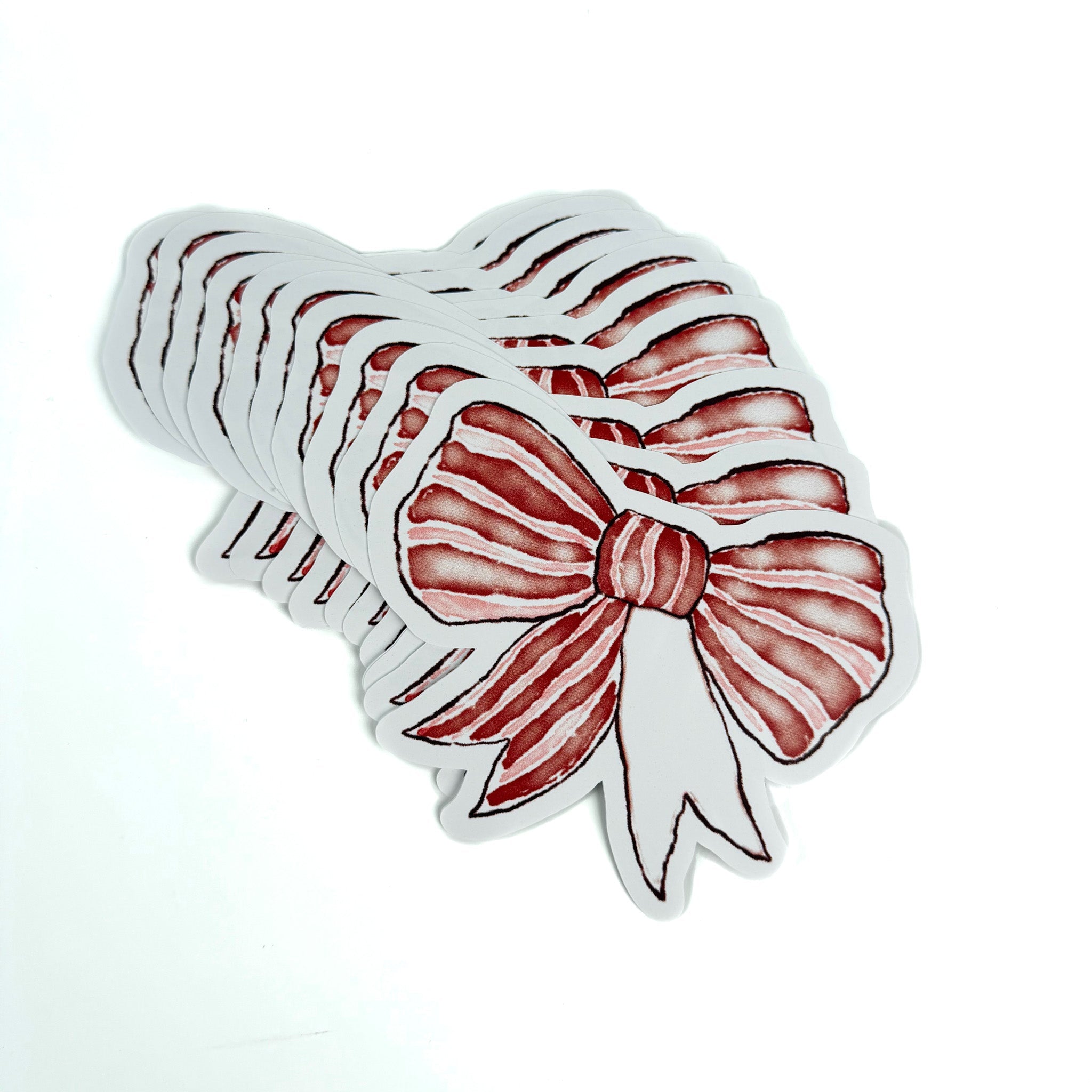 Shaped Bow Place Cards, Set of 12 - Red