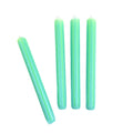 Blue and Green Ric Rac Stripe Taper Candles, Set of 4
