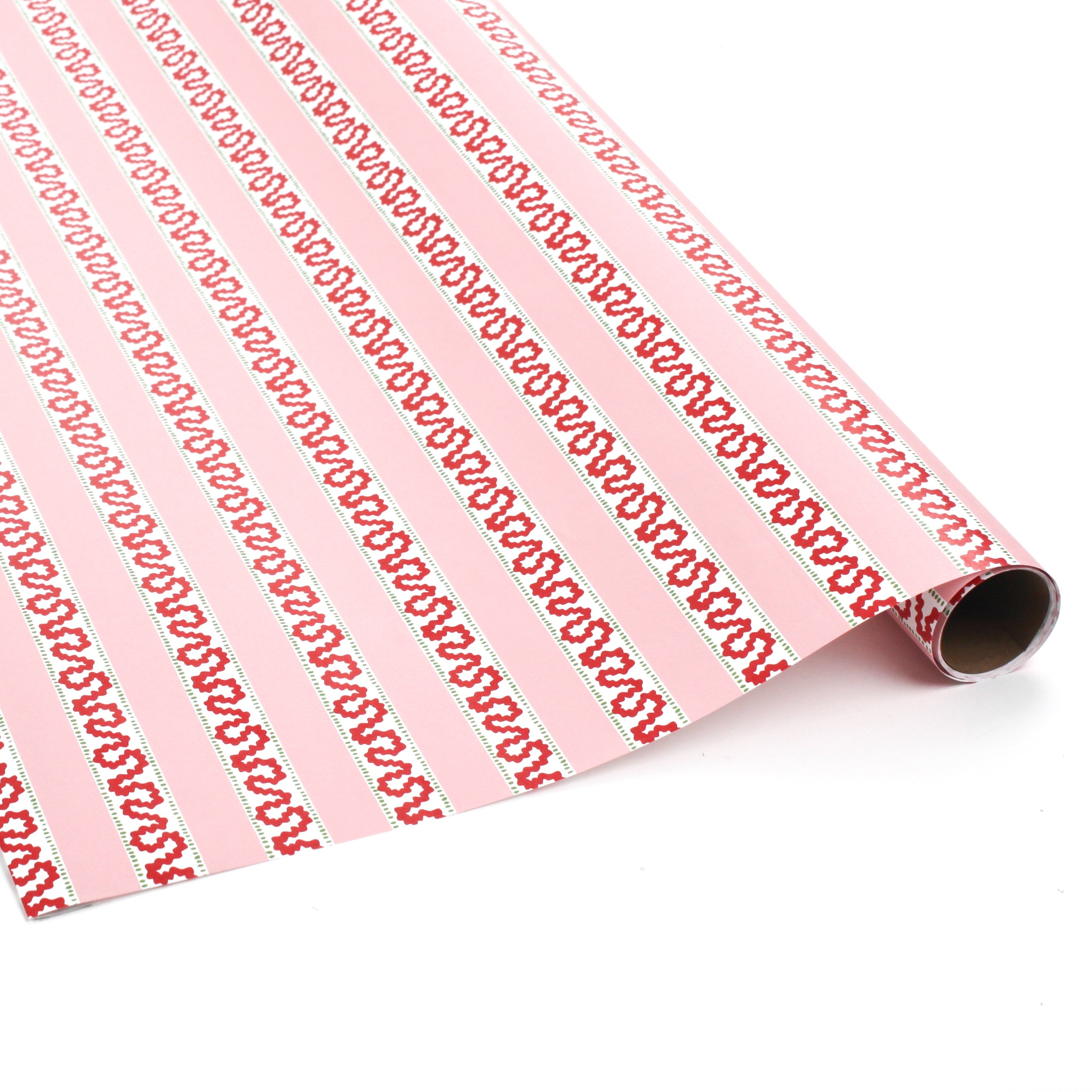 Harbor Trail Pink and Red Stripe Gift Wrapping Paper